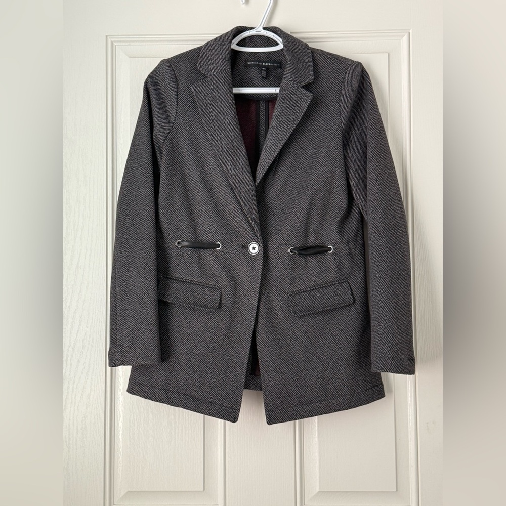 Like New White House Black Market Women's Herringbone Knit Pantsuit - XXS